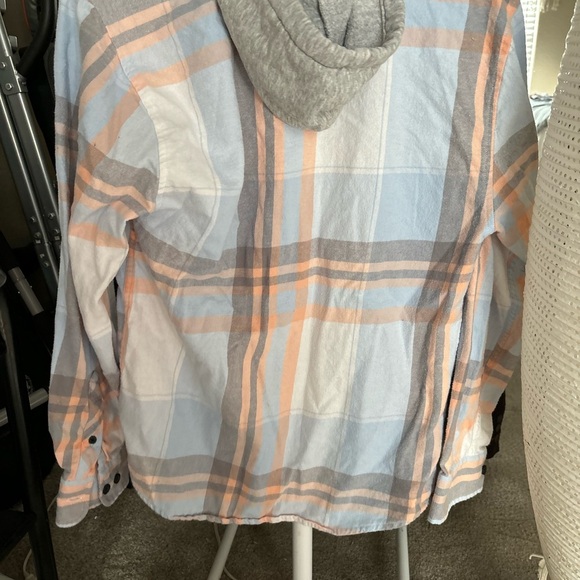 SET OF 2 Couples No Boundaries Oversized Fit Hoodies Plaid Blue/orange XS & 3XL - Picture 8 of 12